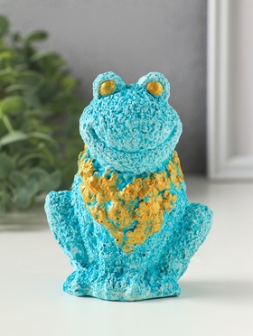 Фигурка гипс «Жаба из цветов», 11×9×5 см, изумрудный с золотом