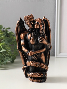 Фигурка «Искушение», 18×10×6 см, чёрная с бронзой