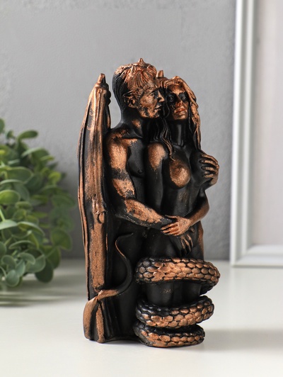 Фигурка «Искушение», 18×10×6 см, чёрная с бронзой