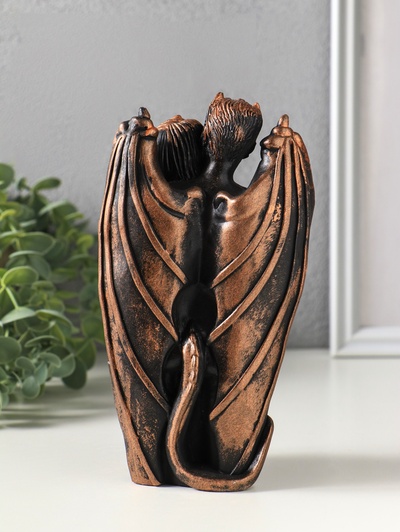Фигурка «Искушение», 18×10×6 см, чёрная с бронзой