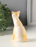 Фигурка гипс «Кошечка геометрия», 10.5 см, белая с позолотой - фото 809651421