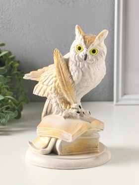 Фигурка гипс «Мудрый филин», 14хх10×15