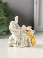 Фигурка гипс «Слон с богатством», 6×8×3 см - фото 809651457