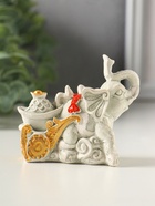 Фигурка гипс «Слон с богатством», 6×8×3 см - фото 809651458