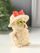 Фигурка гипс «Сова в шляпе», слоновая кость, 8×5 см - Фото 3