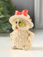 Фигурка гипс «Сова в шляпе», слоновая кость, 8×5 см - Фото 4