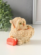 Фигурка гипс «Сова детский врач», 8×9×7 см, слоновая кость - фото 809651465