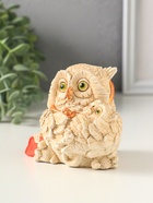 Фигурка гипс «Сова детский врач», 8×9×7 см, слоновая кость - фото 809651467