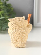 Фигурка гипс «Сова с биноклем», 8×7 см, слоновая кость - фото 809651470
