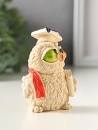 Фигурка гипс «Сова с дипломом», слоновая кость, 8×5 см - фото 809651473