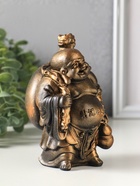 Фигурка гипс «Хотей», 14×8 см, под бронзу винтаж - Фото 2