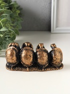 Фигурка гипс «Черепахи не вижу, не слышу, не говорю, не делаю», 13×6 см, под бронзу - фото 809651506