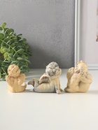 Набор фигурок 3 шт. «Милые ангелочки», гипс, 6 см, слоновая кость - фото 809651534