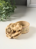 Шкатулка для украшений «Ангел в цветке», 7×7 см, слоновая кость - фото 809651540