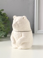 Шкатулка для украшений «Медведь», с крышкой, гипс, 11×7 см - Фото 4