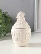 Шкатулка с крышкой для украшений «Петух», 13×7 см, гипс - Фото 1