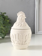 Шкатулка с крышкой для украшений «Петух», 13×7 см, гипс - Фото 3