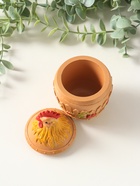 Шкатулка с крышкой для украшений «Петух», 13×7 см, охра - Фото 6