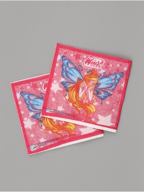 Салфетки бумажные, 24х24 см, 20 шт, Винкс