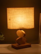 УЦЕНКА Лампа настольная RISALUX «Клауд», 1×40 Вт, Е27, светлое дерево, 12×24.8×38 см - Фото 2