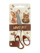 Ножницы детские LOVE ME, эргономичные ручки, 14.2 см - Фото 1