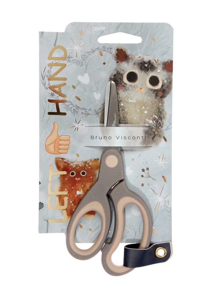 Ножницы детские для левшей LOVE ME «Котики. Счастье», 13.2 см