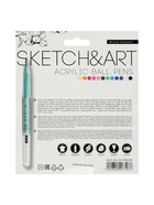 Набор акриловых ручек 12 цветов, 1.0 мм - Фото 9