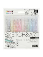 Набор акриловых ручек 12 цветов, 1.0 мм - Фото 10