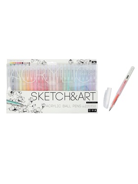 Набор акриловых ручек 24 цветов, 1.0 мм