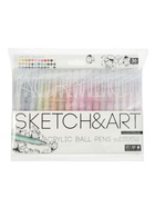 Набор акриловых ручек 36 цветов, 1.0 мм - Фото 10