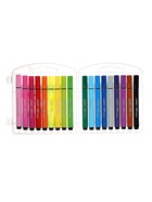 Фломастеры 18 цветов BRIGHT COLORS JUMBO, утолщенные, в пластиковом пенале - Фото 11