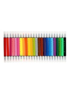 Фломастеры-кисточки 24 BRIGHT, COLORS, двусторонние, в пластиковом пенале - Фото 3