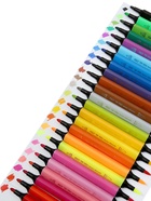 Фломастеры-кисточки 24 BRIGHT, COLORS, двусторонние, в пластиковом пенале - Фото 7