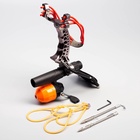 УЦЕНКА Рогатка рыболовная, 3 жгута, 2 стрелы, катушка, металл, чёрная - Фото 1