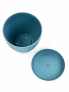 Горшок для цветов Ribbed, 15×15×13 см, 1.2 л, пластиковый, с поддоном, серо-голубой - Фото 4