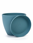 Горшок цветочный Ribbed, 15×15×13 см, 1.2 л, пластиковый, с поддоном, серо-голубой - Фото 6