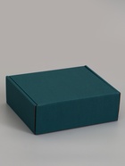 Коробка самосборная, изумрудная, 22.5×21×7 см - фото 809651989