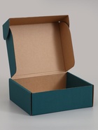 Коробка самосборная, изумрудная, 22.5×21×7 см - фото 809651990