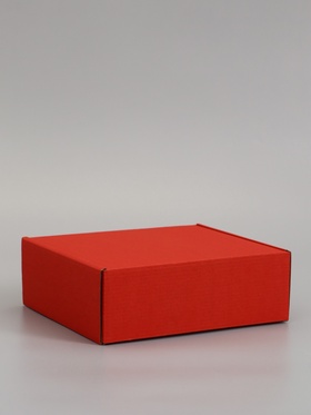 Коробка самосборная, красная, 22.5×21×7 см