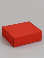 Коробка самосборная, красная, 22.5×21×7 см - фото 809651992