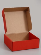 Коробка самосборная, красная, 22.5×21×7 см - фото 809651993