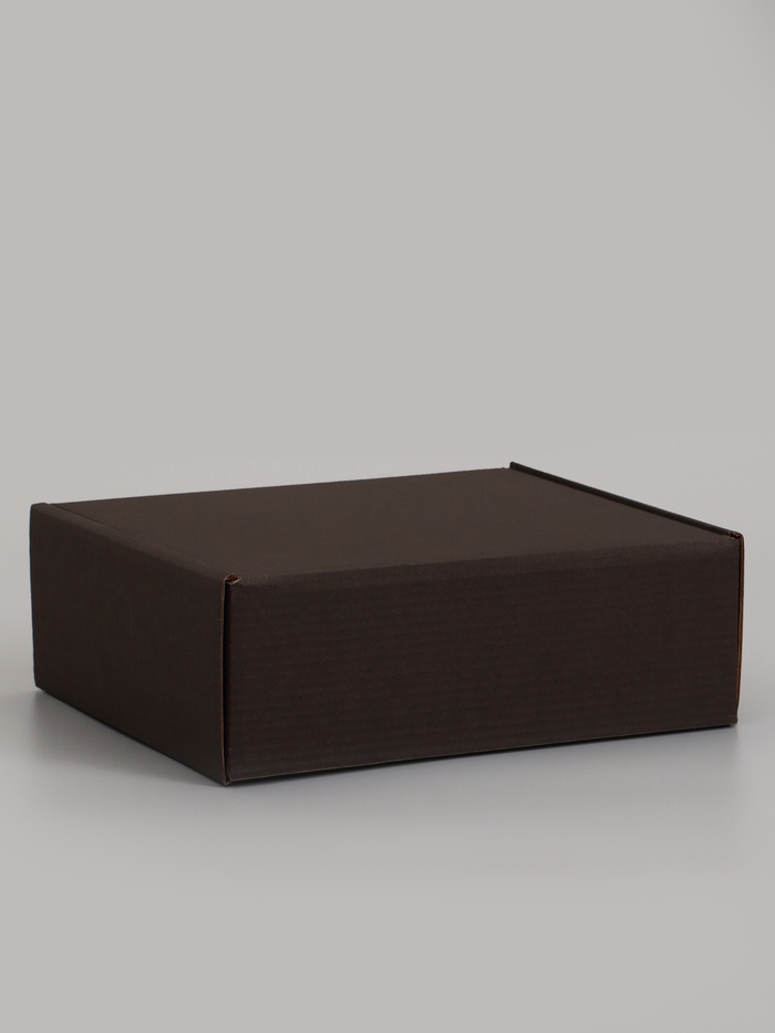 Коробка самосборная, черная, 22.5×21×7 см