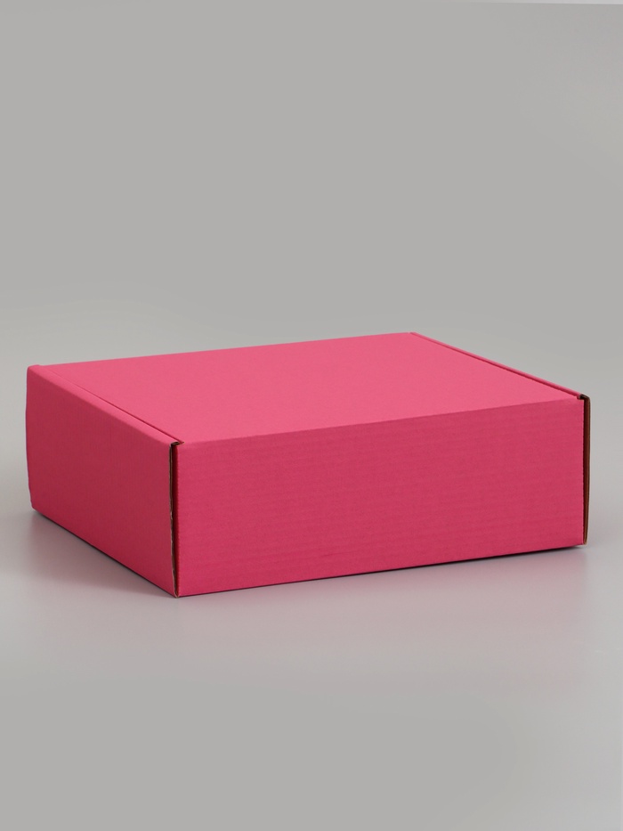 Коробка самосборная, розовая, 22.5×21×7 см