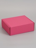 Коробка самосборная, розовая, 22.5×21×7 см - фото 809651998