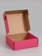 Коробка самосборная, розовая, 22.5×21×7 см - фото 809651999
