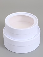 Подарочный набор коробок 2 в 1 круглых, «Белая» с окном, 21×7 - 18×6 см - фото 809652017