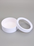 Подарочный набор коробок 2 в 1 круглых, «Белая» с окном, 21×7 - 18×6 см - фото 809652021