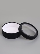 Подарочный набор коробок 2 в 1 круглых, «Черная» с окном, 21×7 - 18×6 см - фото 809652026