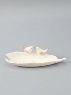 УЦЕНКА Подставка для мелочей «Пташки» 21×8×5 см, белая - Фото 1