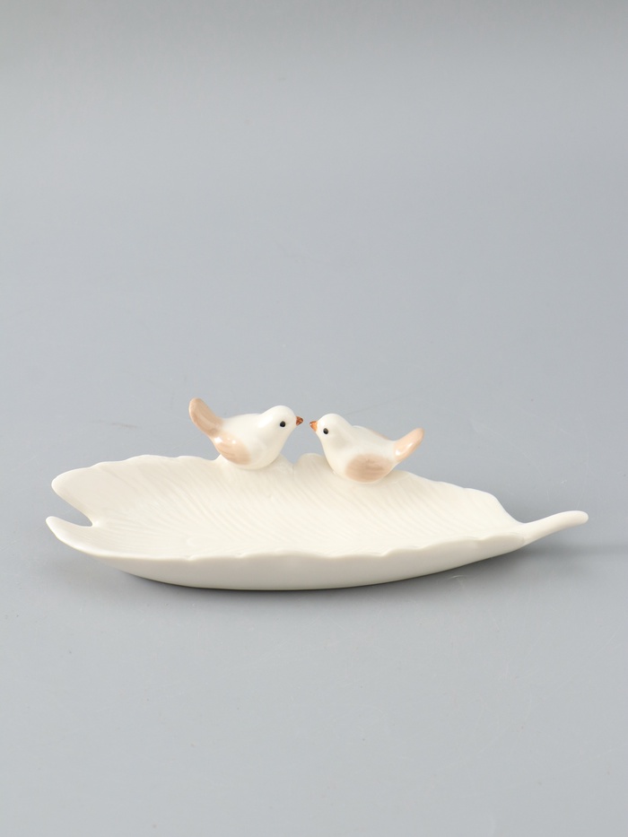 УЦЕНКА Подставка для мелочей «Пташки» 21×8×5 см, белая - Фото 1